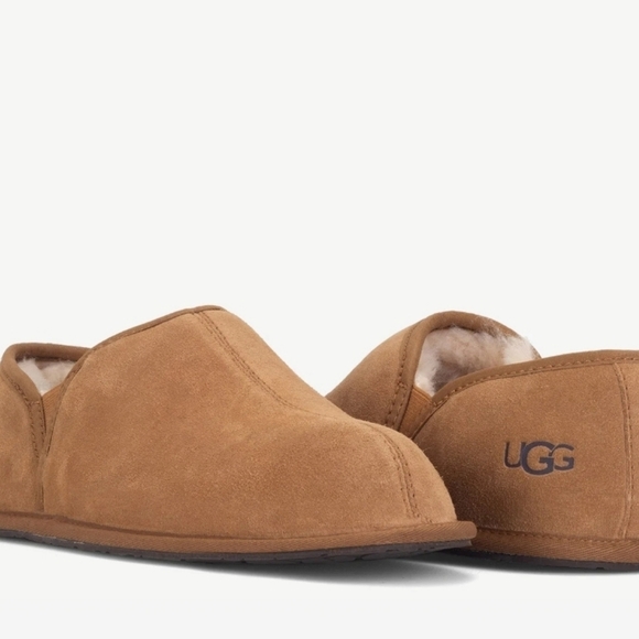 Ugg Australia Men 5650 Scuff RomeoLeather Sheepskin Slippers Slip on shoes sz 12 - Picture 1 of 13